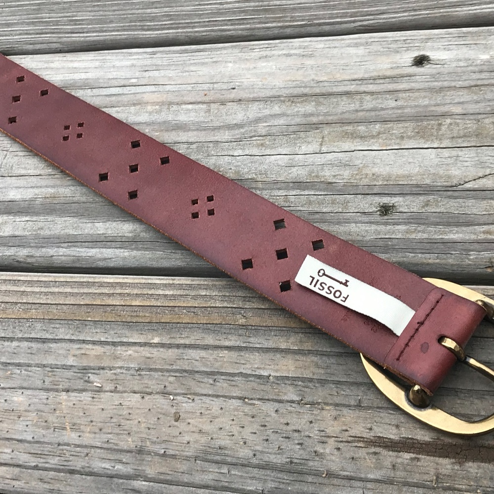 Fossil Women Belt Brown Genuine Leather Waistband - Picture 4 of 8